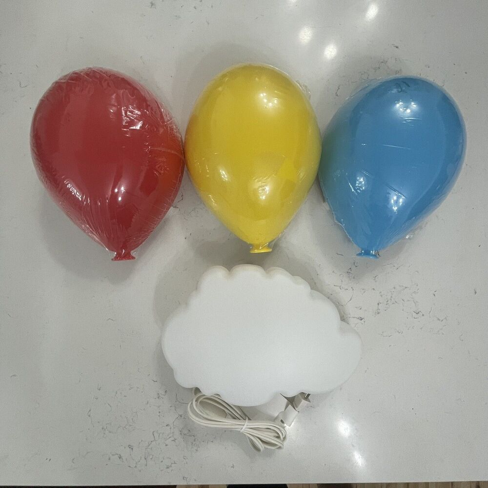 x4 IKEA Wall Lights Dromsyn Cloud (USED) Dromminge Balloon Blue Red Yellow (NEW)
